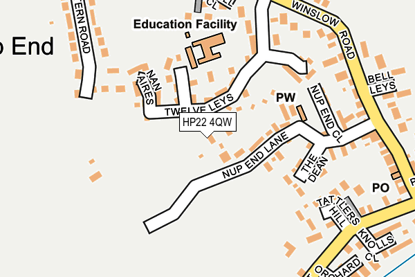 HP22 4QW map - OS OpenMap – Local (Ordnance Survey)