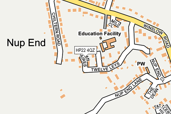 HP22 4QZ map - OS OpenMap – Local (Ordnance Survey)