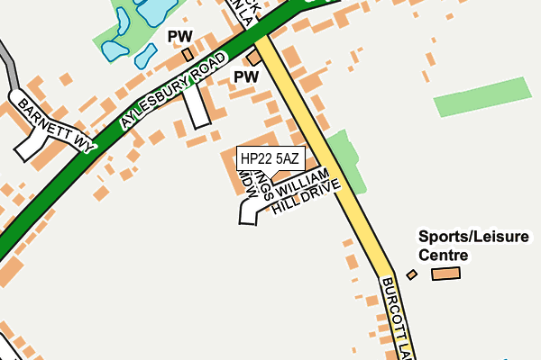 HP22 5AZ map - OS OpenMap – Local (Ordnance Survey)