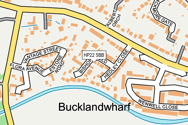 HP22 5BB map - OS OpenMap – Local (Ordnance Survey)