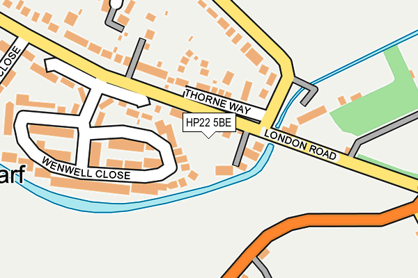 HP22 5BE map - OS OpenMap – Local (Ordnance Survey)