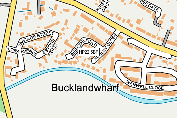 HP22 5BF map - OS OpenMap – Local (Ordnance Survey)