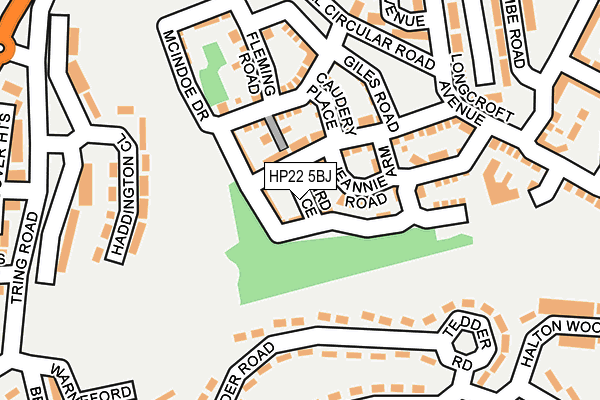 HP22 5BJ map - OS OpenMap – Local (Ordnance Survey)