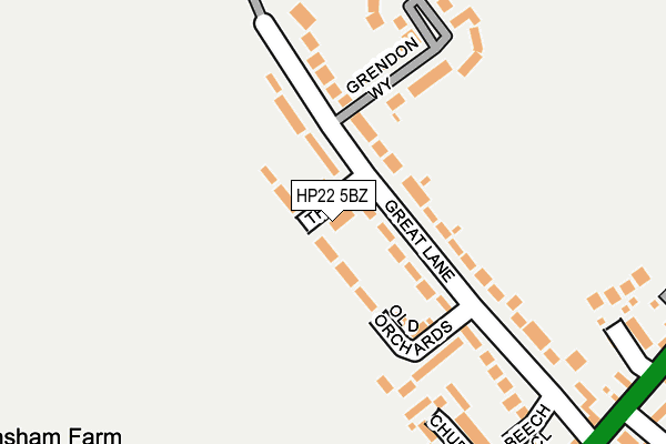 HP22 5BZ map - OS OpenMap – Local (Ordnance Survey)