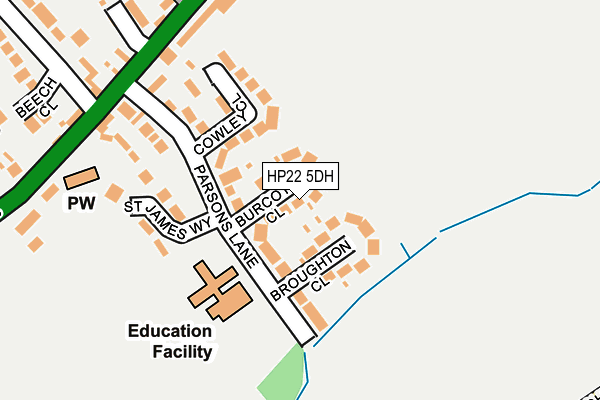 HP22 5DH map - OS OpenMap – Local (Ordnance Survey)