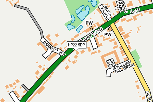 HP22 5DP map - OS OpenMap – Local (Ordnance Survey)