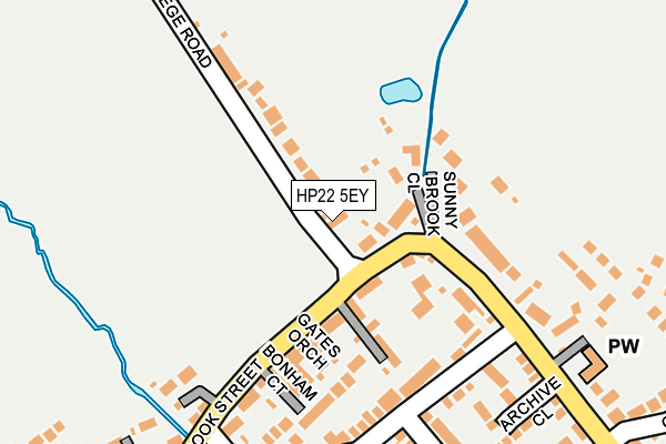HP22 5EY map - OS OpenMap – Local (Ordnance Survey)