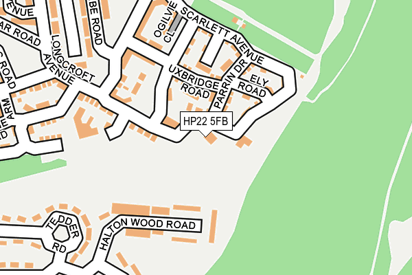 HP22 5FB map - OS OpenMap – Local (Ordnance Survey)