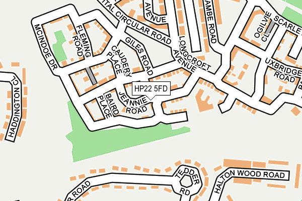 HP22 5FD map - OS OpenMap – Local (Ordnance Survey)