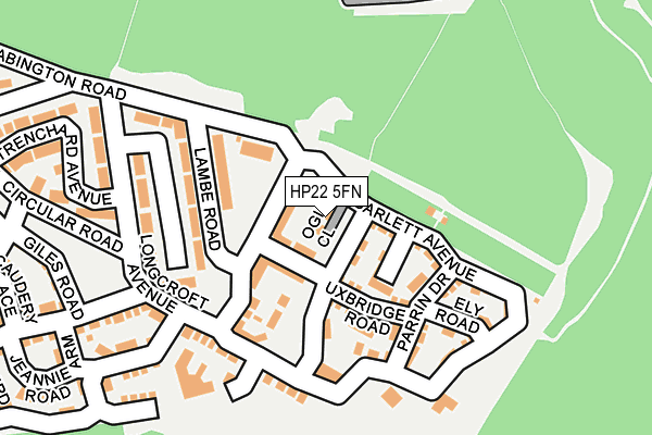 HP22 5FN map - OS OpenMap – Local (Ordnance Survey)