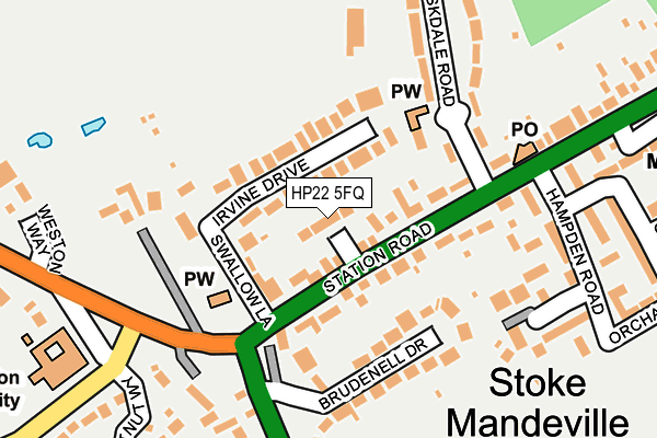 HP22 5FQ map - OS OpenMap – Local (Ordnance Survey)