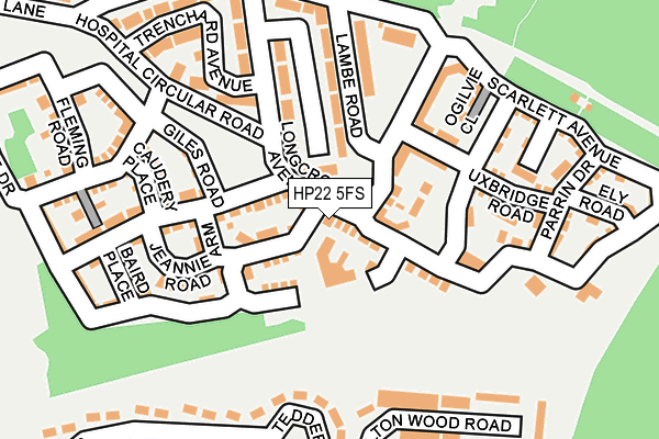 HP22 5FS map - OS OpenMap – Local (Ordnance Survey)