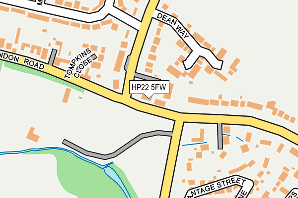 HP22 5FW map - OS OpenMap – Local (Ordnance Survey)
