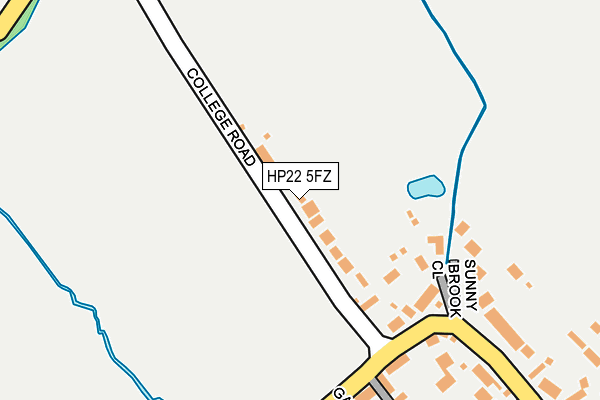 HP22 5FZ map - OS OpenMap – Local (Ordnance Survey)