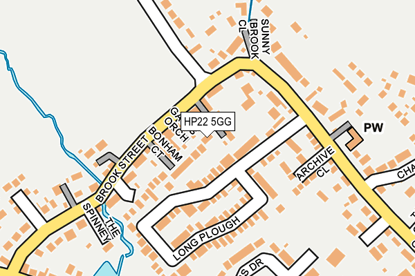 HP22 5GG map - OS OpenMap – Local (Ordnance Survey)