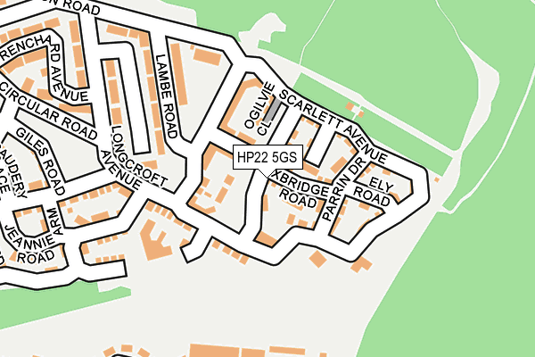 HP22 5GS map - OS OpenMap – Local (Ordnance Survey)