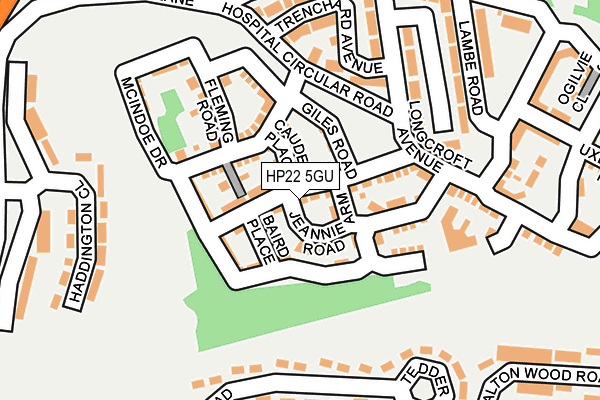 HP22 5GU map - OS OpenMap – Local (Ordnance Survey)