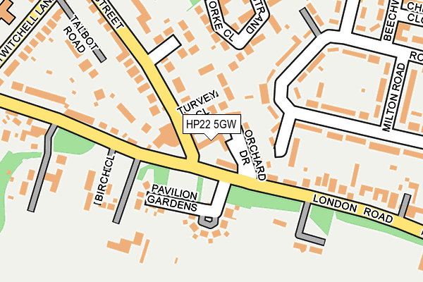 HP22 5GW map - OS OpenMap – Local (Ordnance Survey)