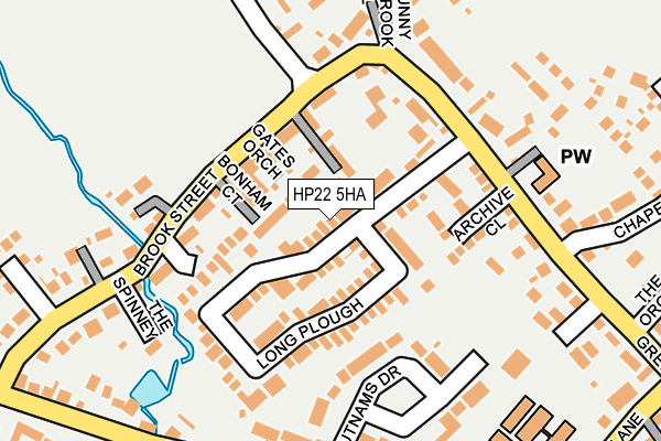 HP22 5HA map - OS OpenMap – Local (Ordnance Survey)