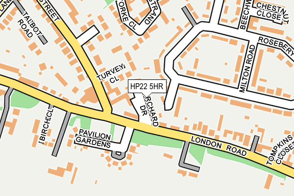 HP22 5HR map - OS OpenMap – Local (Ordnance Survey)