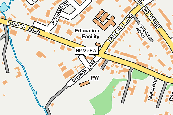 HP22 5HW map - OS OpenMap – Local (Ordnance Survey)