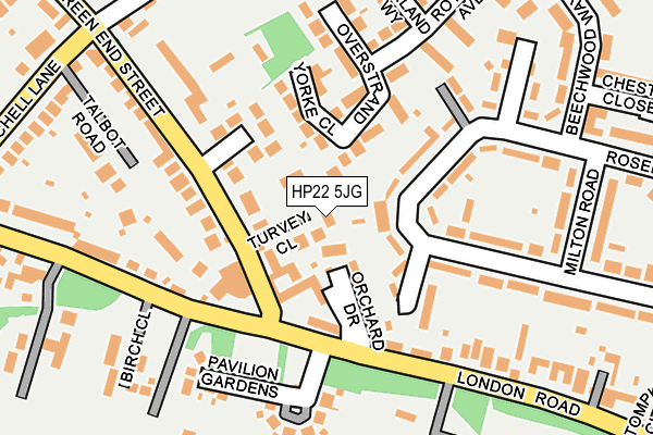 HP22 5JG map - OS OpenMap – Local (Ordnance Survey)