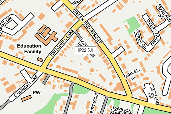 HP22 5JH map - OS OpenMap – Local (Ordnance Survey)