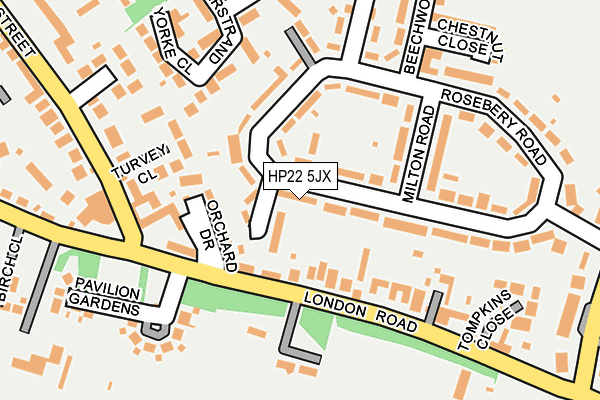 HP22 5JX map - OS OpenMap – Local (Ordnance Survey)