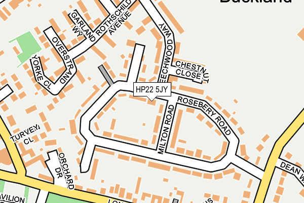 HP22 5JY map - OS OpenMap – Local (Ordnance Survey)