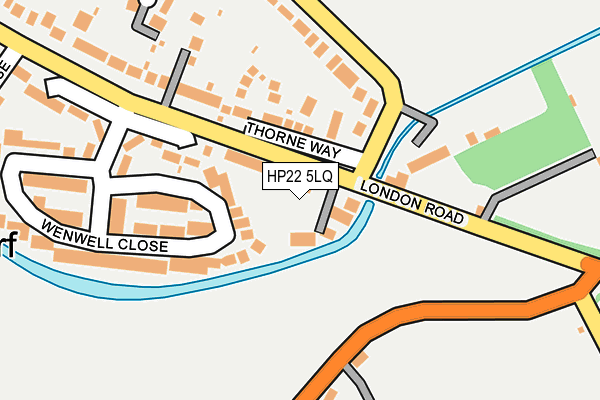 HP22 5LQ map - OS OpenMap – Local (Ordnance Survey)