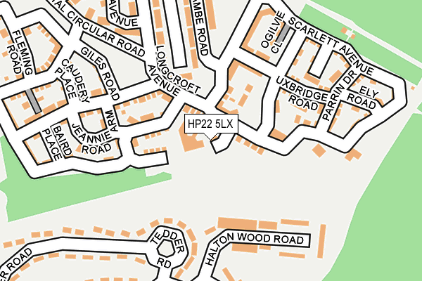 Map of OAKWOOD WELLBEING LIMITED at local scale