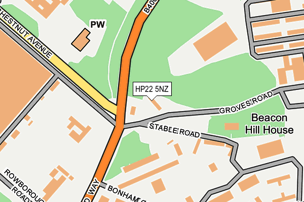 HP22 5NZ map - OS OpenMap – Local (Ordnance Survey)