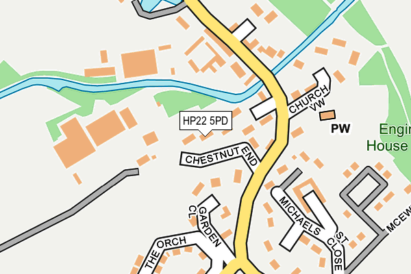 HP22 5PD map - OS OpenMap – Local (Ordnance Survey)