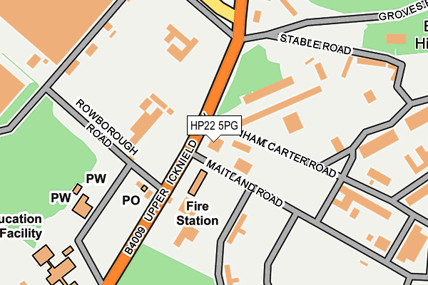 HP22 5PG map - OS OpenMap – Local (Ordnance Survey)