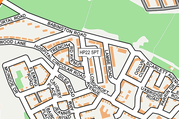 HP22 5PT map - OS OpenMap – Local (Ordnance Survey)