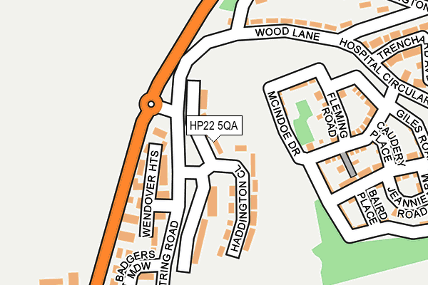 HP22 5QA map - OS OpenMap – Local (Ordnance Survey)