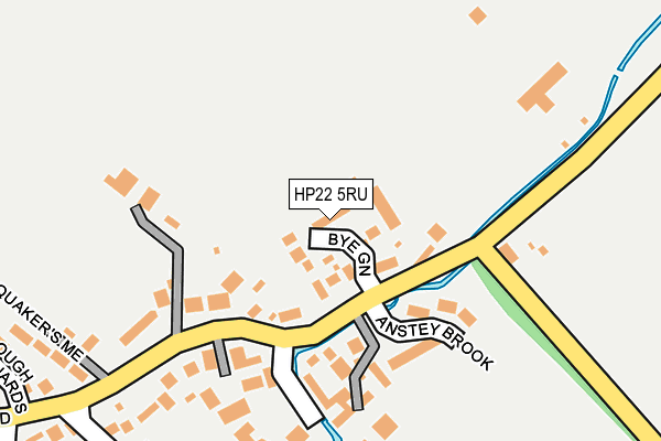 HP22 5RU map - OS OpenMap – Local (Ordnance Survey)