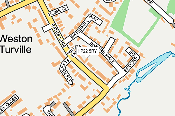 HP22 5RY map - OS OpenMap – Local (Ordnance Survey)