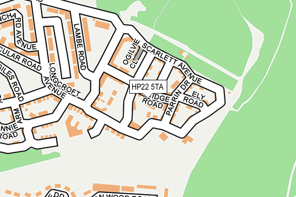 HP22 5TA map - OS OpenMap – Local (Ordnance Survey)