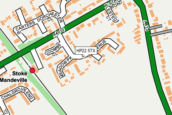 HP22 5TX map - OS OpenMap – Local (Ordnance Survey)