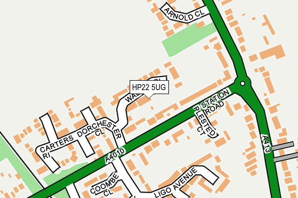 HP22 5UG map - OS OpenMap – Local (Ordnance Survey)