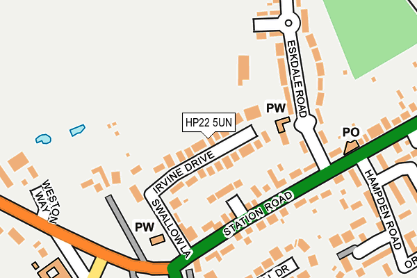 HP22 5UN map - OS OpenMap – Local (Ordnance Survey)