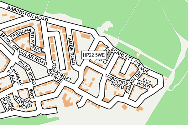 HP22 5WE map - OS OpenMap – Local (Ordnance Survey)