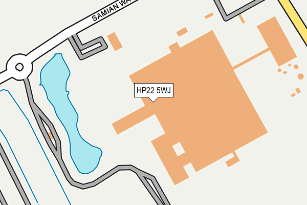 HP22 5WJ map - OS OpenMap – Local (Ordnance Survey)