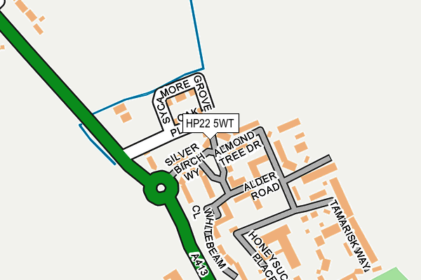 HP22 5WT map - OS OpenMap – Local (Ordnance Survey)