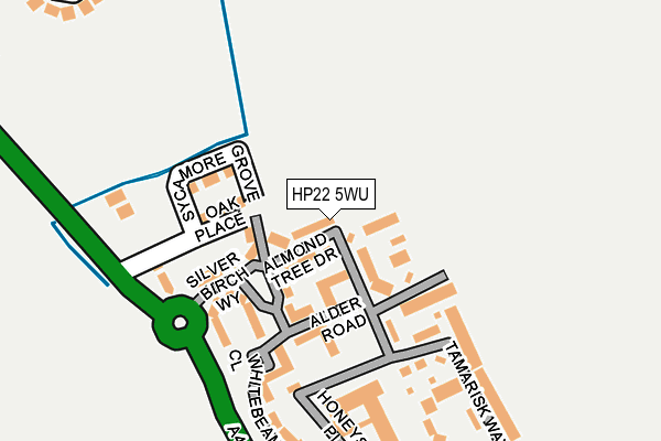 HP22 5WU map - OS OpenMap – Local (Ordnance Survey)