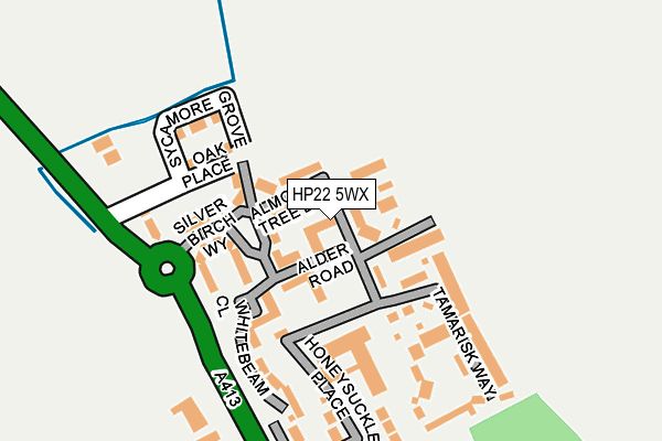HP22 5WX map - OS OpenMap – Local (Ordnance Survey)
