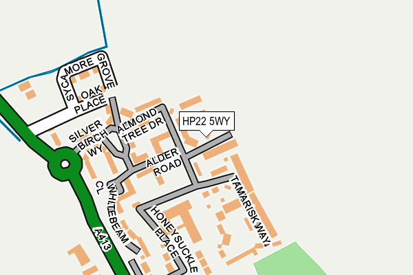 HP22 5WY map - OS OpenMap – Local (Ordnance Survey)