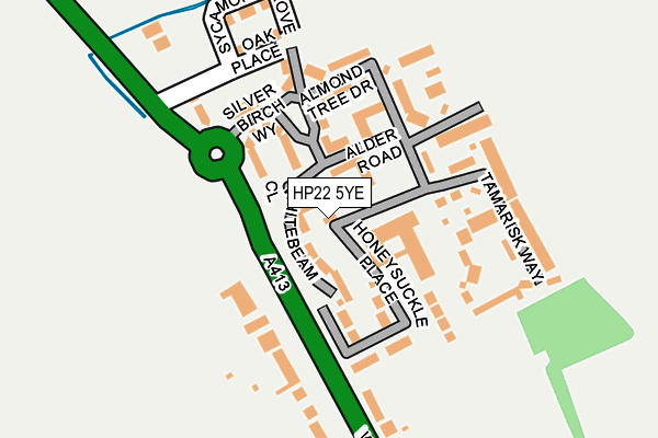 HP22 5YE map - OS OpenMap – Local (Ordnance Survey)