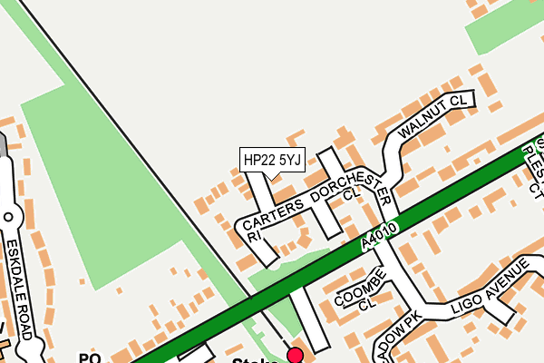 HP22 5YJ map - OS OpenMap – Local (Ordnance Survey)
